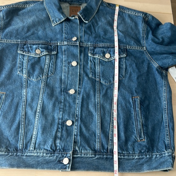 🆕 GAP Denim Trucker Jacket L Large NWT New! Blue - Picture 10 of 11